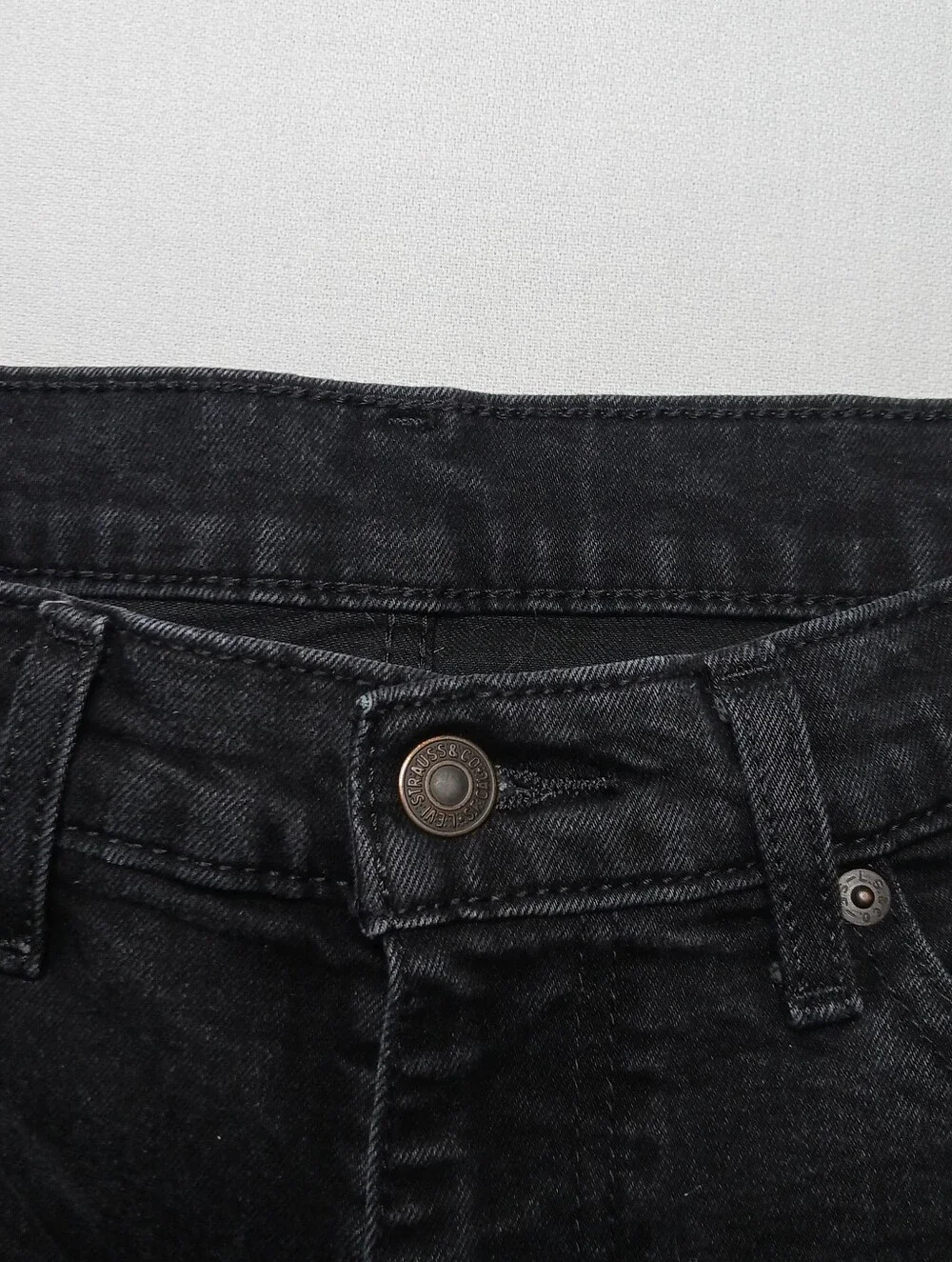 Levi's 506 Mens Comfort Straight Jeans 36X32 Black Denim High Stretch